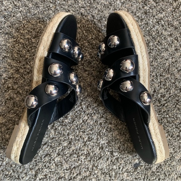 Marc Fisher Prisca Ball Studded Espadrilles Sandals Size 6 - Picture 7 of 11